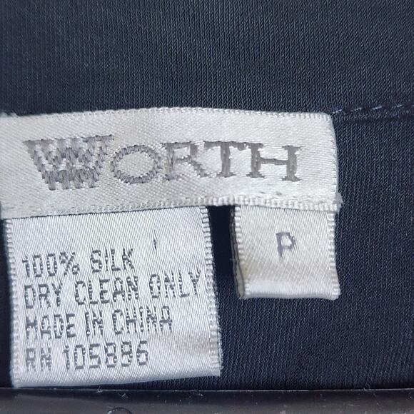 100% Silk Black Worth Ruched Top - Picture 3 of 5